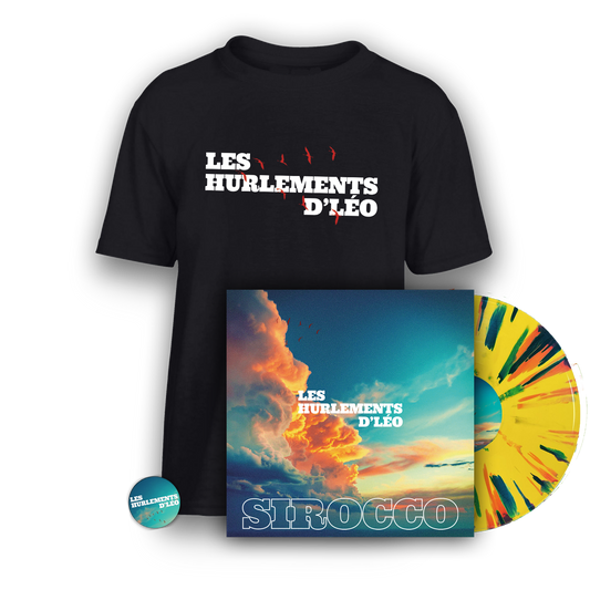 Pack vinyle splatter numéroté + t-shirt + badge